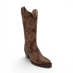 BOTA JAR BOOTS PUNTAL COBRA TAUPE TACON CUBANO DAMA