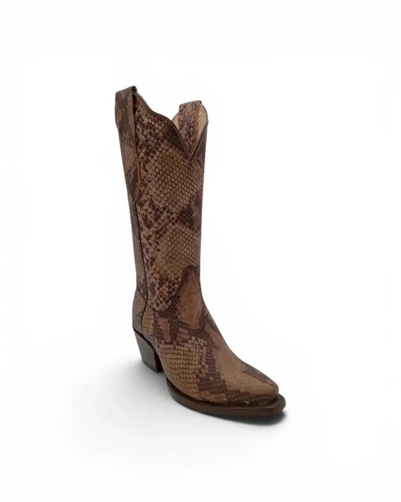 BOTA JAR BOOTS PUNTAL COBRA TAUPE TACON CUBANO DAMA