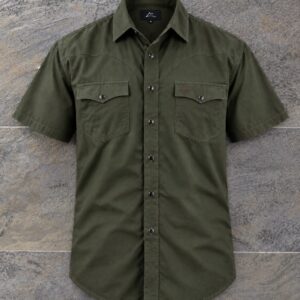 Camisa Vaquera Caballero Verde Olivo Clásica