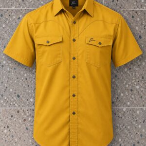 Camisa Vaquera Caballero Amarilla Mostaza