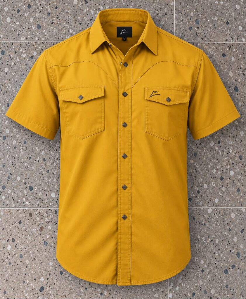 Camisa Vaquera Caballero Amarilla Mostaza