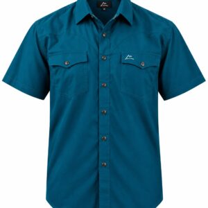 Camisa Vaquera Caballero Azul Petróleo Clásica