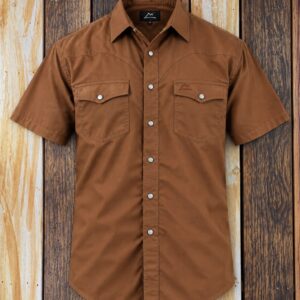 Camisa Vaquera Caballero Café Camel Clásica