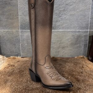 Bota Vaquera Dama Café Degradado con Estoperoles