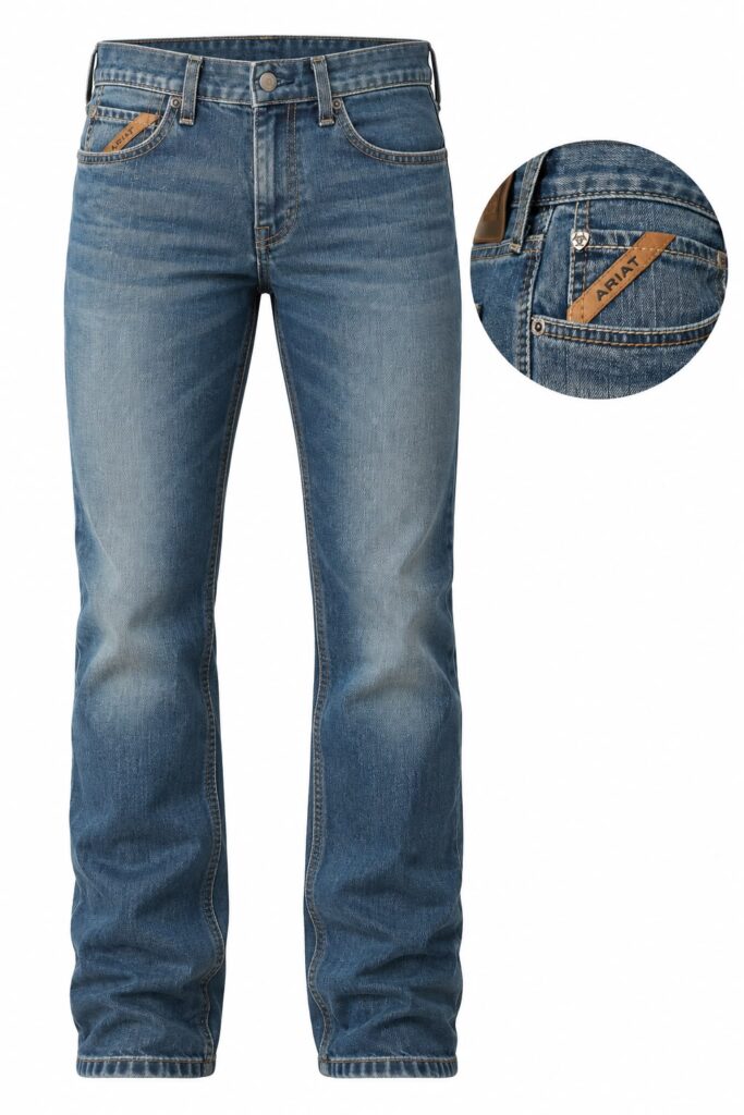 Pantalón Ariat Denim Caballero Azul Medio Deslavado
